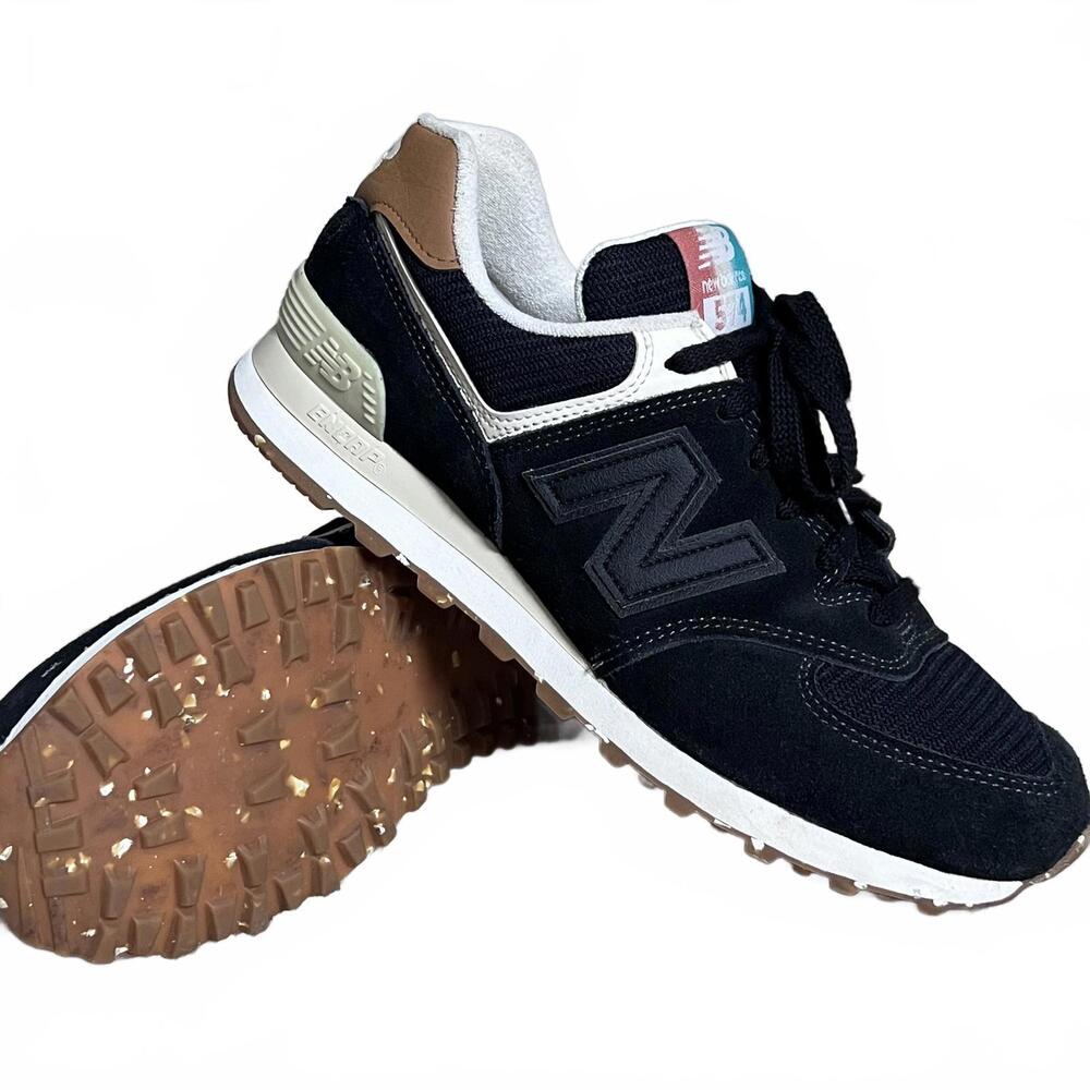 New Balance Women's Black and Tan Sneakers